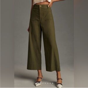 Anthropologie x Maeve The Colette Magic Fabric Crop Wide Leg Pants